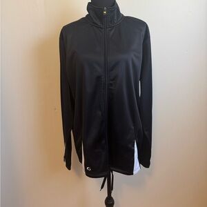 GTM Sportswear Men's Activewear Jacket & Pants Set Black/White Size M Polyester